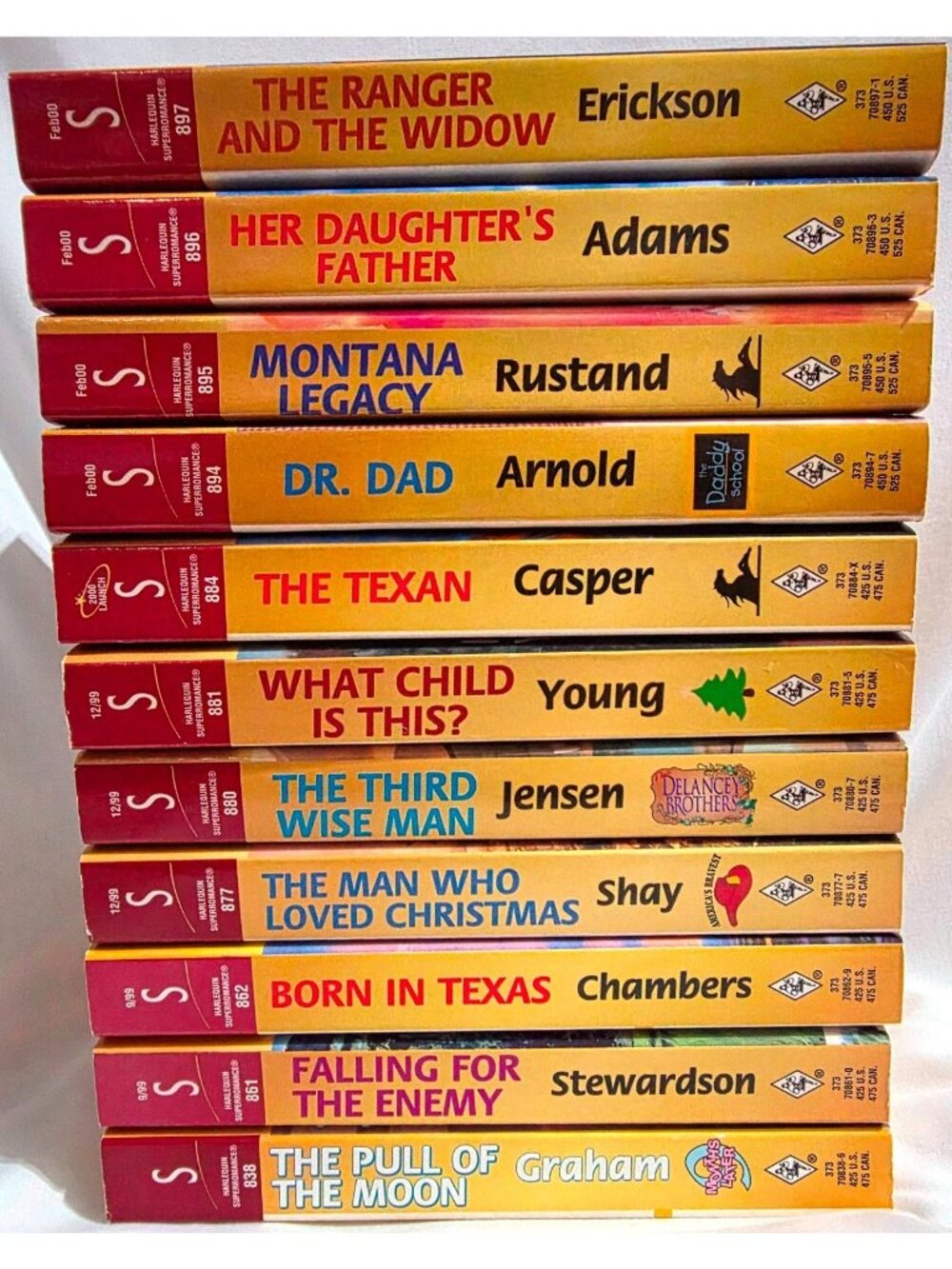 HARLEQUIN 11 Super Romance Book Lot cowboy Delancey Bros daddy Texan ranch brave